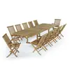 Image de Salon de jardin 10 chaises + 2 fauteuils en teck massif