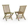 Image de Chaises de jardin pliantes en teck massif (lot de 2)