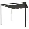Image de Pergola autoportante 3 x 3 m en acier avec toile grise