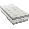 Image de Matelas en mousse à mémoire de forme soutien mi-ferme blanc 90x190 cm