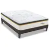 Image de Ensemble matelas ressorts mémoire sommier bois 90x190