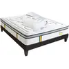 Image de Prêt à dormir matelas sommier bois 90x200