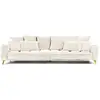 Image de Canapé 4 places tissu droit beige
