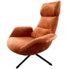 Image de Fauteuil design rotatif en velours orange