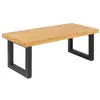 Image de Table basse relevable en bois de chêne et acier noir
