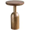 Image de Table basse en bois et métal doré antique d43