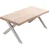 Image de Table basse rehaussable en bois et acier blanc