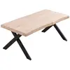 Image de Table basse rehaussable en bois de chêne et acier noir