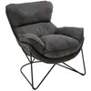 Image de Fauteuil en velours gris moyen