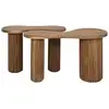 Image de Set de tables basses organiques en bois d'acacia