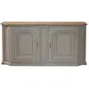 Image de Buffet style shabby chic, plateau en chêne, 2 portes gris