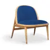 Image de Fauteuil chêne et velours brique