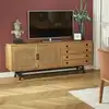 Image de Buffet style scandinave en chêne 2 portes et 2 tiroirs beige