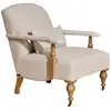 Image de Fauteuil en chêne massif et lin coton lin