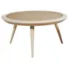 Image de Table basse ronde style contemporain en chêne rose