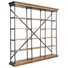 Image de Etagère style moderne en bois et métal, 4 tablettes marron