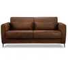 Image de Canapé convertible 3 places en microfibre matelas 12 cm marron