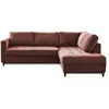 Image de Canapé d'angle droit 5 places convertible rose