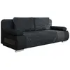 Image de Canapé 3 places convertible avec coffre style contemporain noir / gris