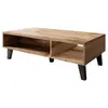 Image de Table basse effet bois et noir 110 cm bois / gris