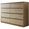 Image de Commode 8 tiroirs effet bois 139 cm bois