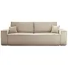 Image de Canapé droit convertible 3 places en velours côtelé beige