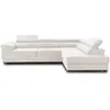Image de Canapé d'angle droit convertible 5 places en velours beige