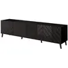 Image de Meuble tv 4 portes 200 cm noir