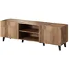 Image de Meuble tv 2 portes 2 niches effet bois 150 cm