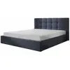 Image de Lit coffre 180x200 en tissu bleu ardoise