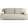 Image de Canapé droit convertible 3 places en velours et velours côtelé beige