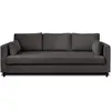 Image de Canapé droit convertible 3 places en velours gris foncé