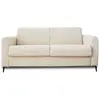 Image de Canapé convertible 3 places en velours côtelé matelas 12 cm beige
