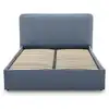 Image de Lit coffre 140x190 en tissu bleu