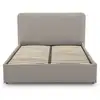 Image de Lit coffre 140x190 en tissu beige