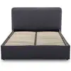 Image de Lit coffre 140x190 en tissu gris anthracite