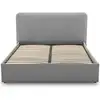 Image de Lit coffre 160x200 en tissu gris