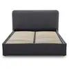 Image de Lit coffre 160x200 en tissu gris anthracite