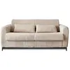 Image de Canapé convertible 3 places en velours côtelé matelas 12 cm beige