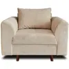 Image de Fauteuil en velours côtelé beige