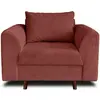 Image de Fauteuil en velours côtelé terracotta