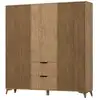 Image de Armoire effet bois 185x192 cm bois