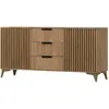 Image de Buffet bas effet bois 3 tiroirs et 2 portes bois