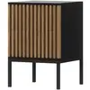 Image de Table de chevet effet bois et noir 40 cm bois / noir
