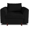 Image de Fauteuil en velours côtelé noir