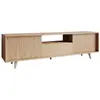 Image de Meuble tv effet bois 2 portes et 1 niche bois