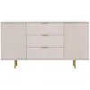 Image de Buffet beige 3 tiroirs et 2 portes beige