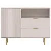 Image de Buffet beige 2 tiroirs, 1 porte et 1 niche beige