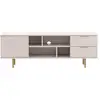 Image de Meuble tv beige 4 niches et 2 portes beige
