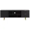 Image de Meuble tv noir 4 niches et 2 portes noir